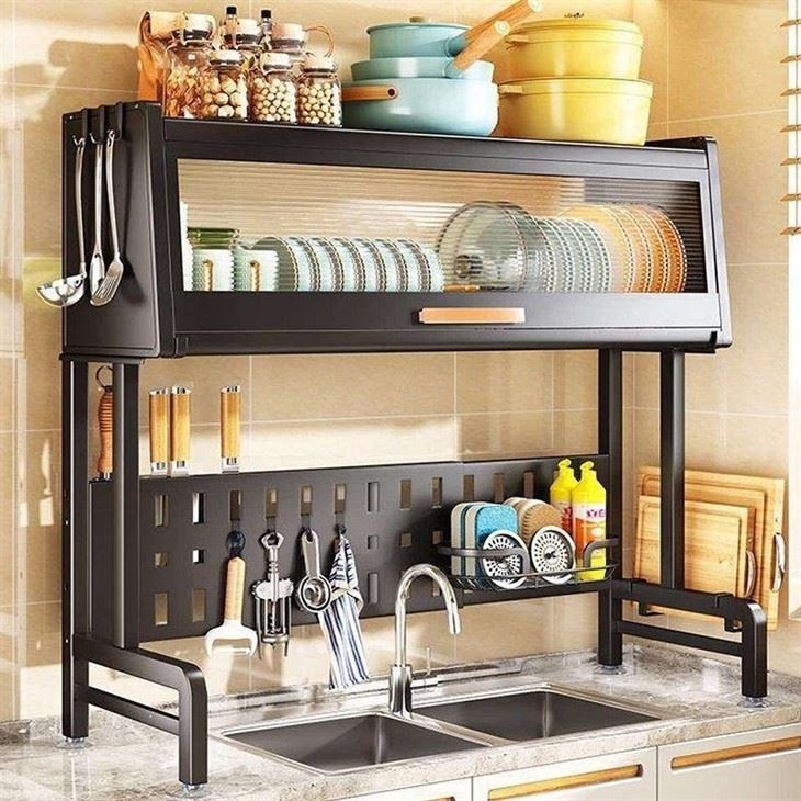dish dryer rack over sink