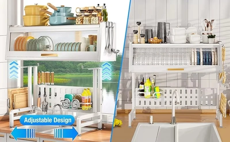 large 2 tier over sink kitchen storage shelf large 2 tier over sink kitchen storage shelf